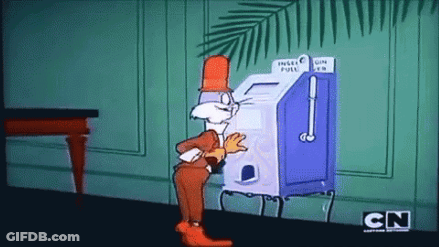 Gambling Bugs Bunny Casino Slot Machine GIF
