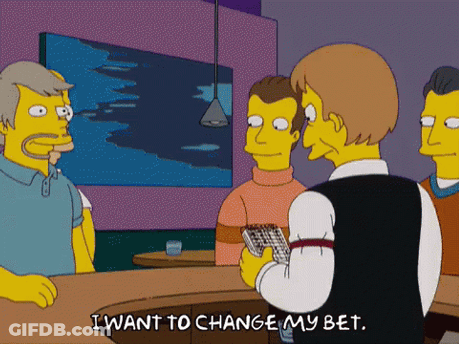Gambling Homer Simpson Changing Bet GIF