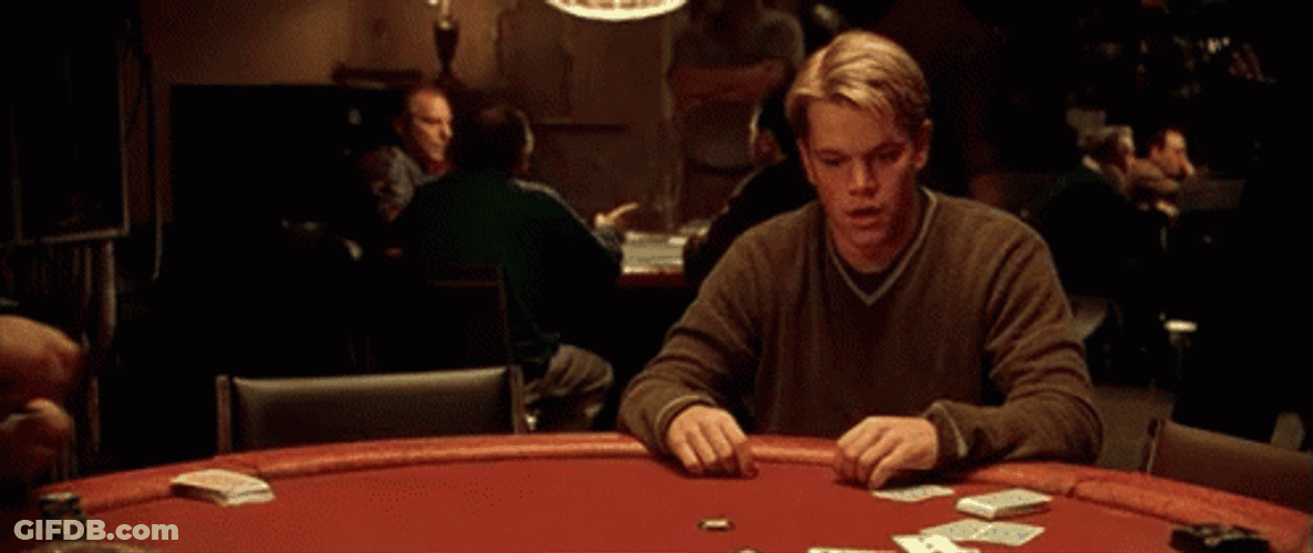 Gambling Matt Damon Poker Table GIF