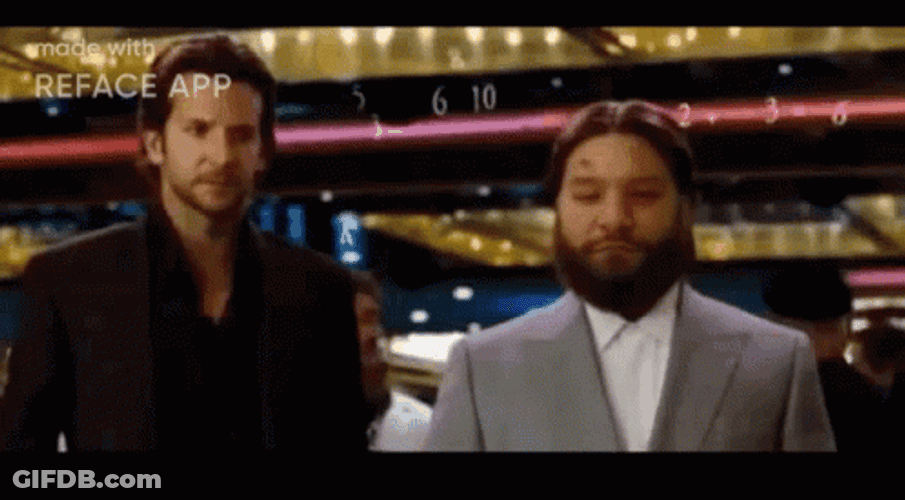Gambling Zach Galifianakis Face Swap GIF
