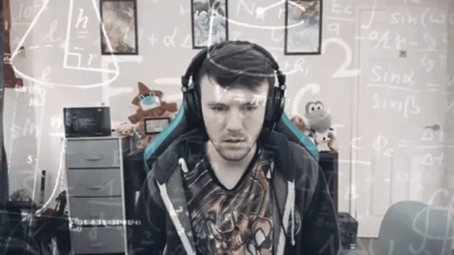 Game Boy Luke Thinking With Big Brain Meme GIF