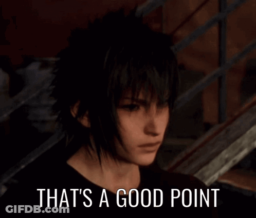 Game Character Says That's A Good Point Staircase GIF