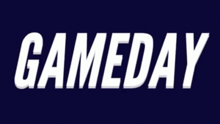 Game Day Flashing Text GIF