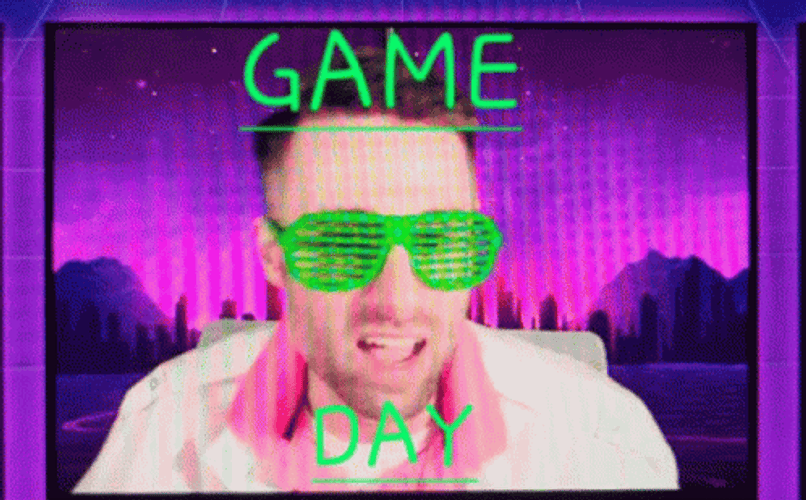 Game Day Stripped Shades GIF