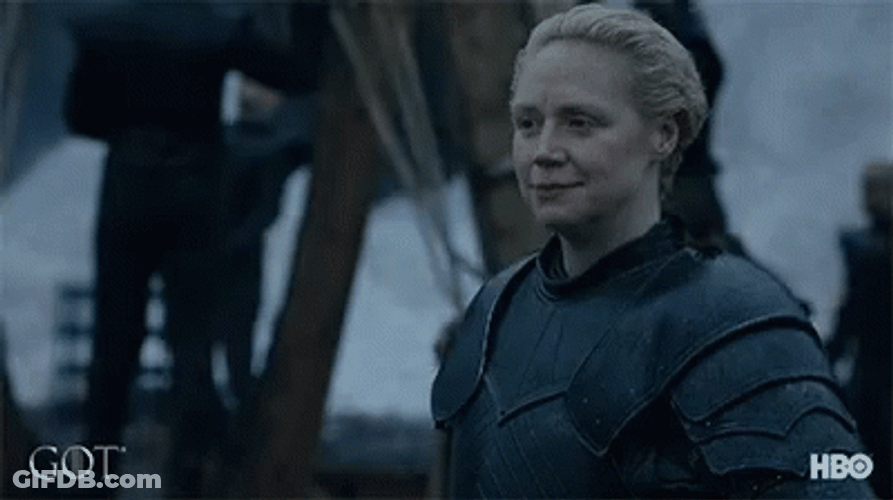Game Of Thrones Brienne Smiling On The Side GIF
