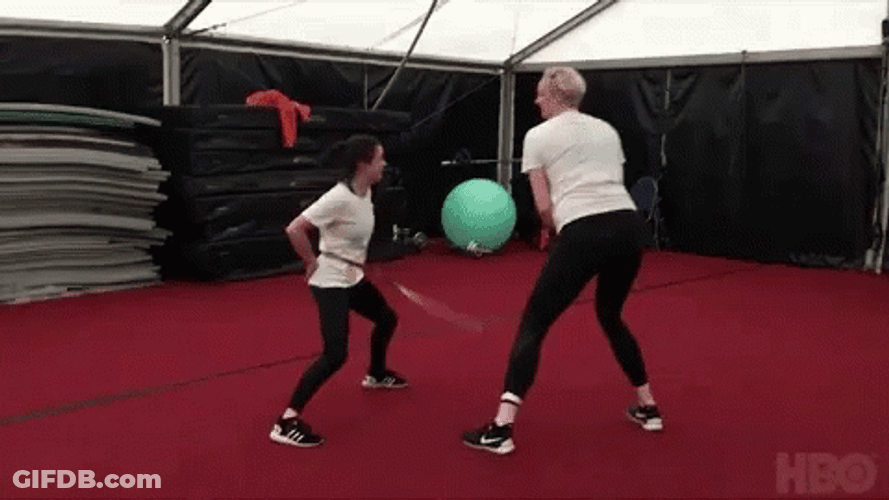 Game Of Thrones Brienne Training Arya Stark GIF