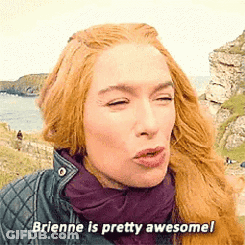 Game Of Thrones Cast Brienne Is Pretty Awesome GIF