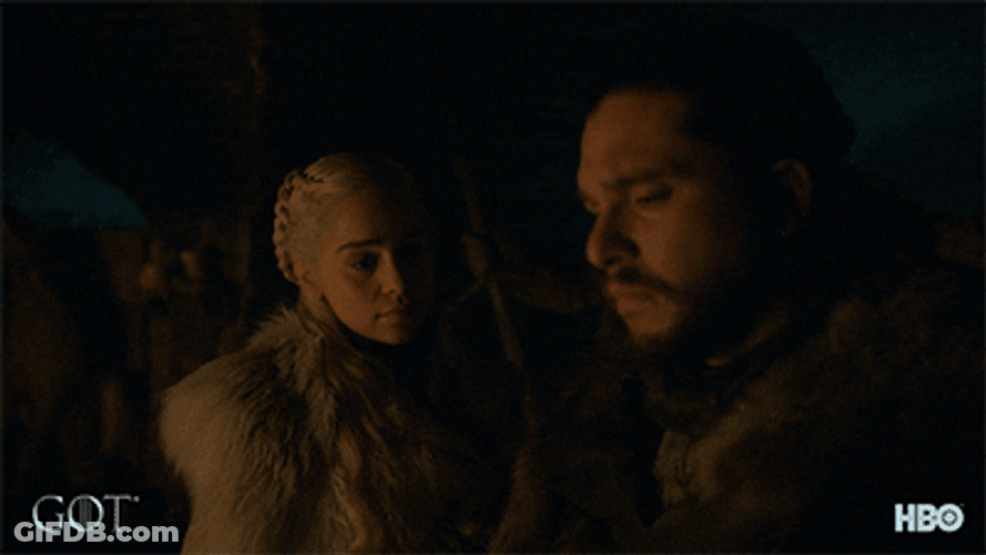 Game Of Thrones Daenerys Targaryen With Jon Snow GIF