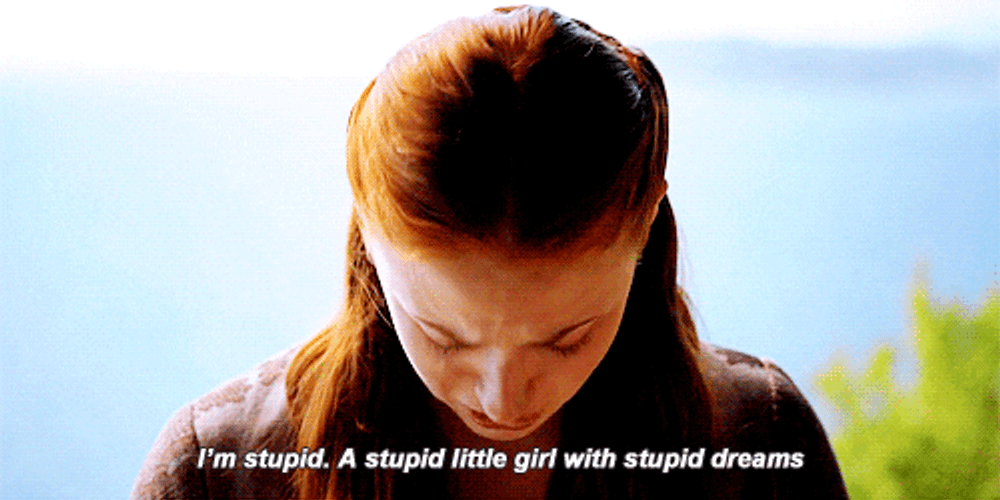Game Of Thrones I'm Stupid Sansa GIF