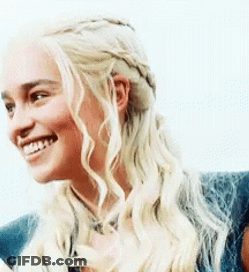 Game Of Thrones Queen Daenerys Beautiful Wide Smile GIF