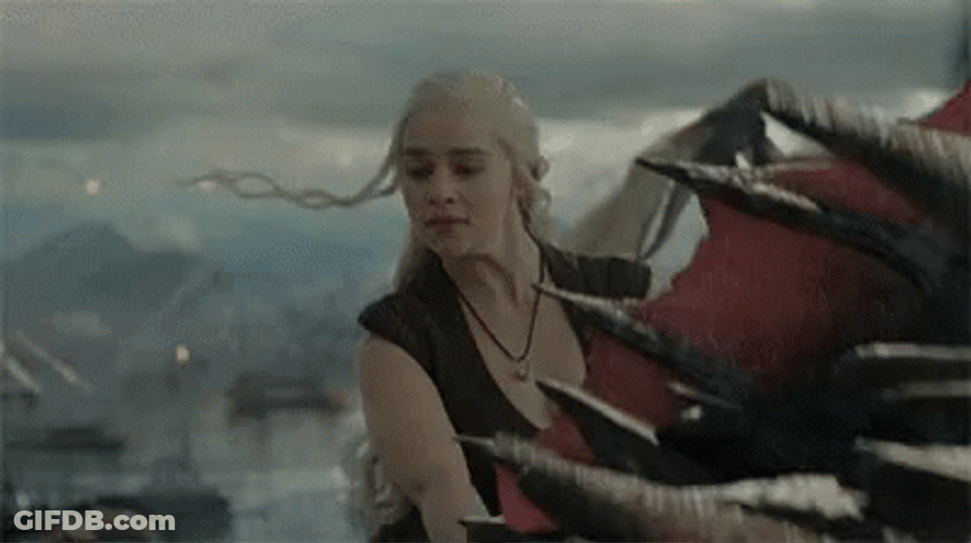 Game Of Thrones Queen Daenerys Dragon Attack GIF