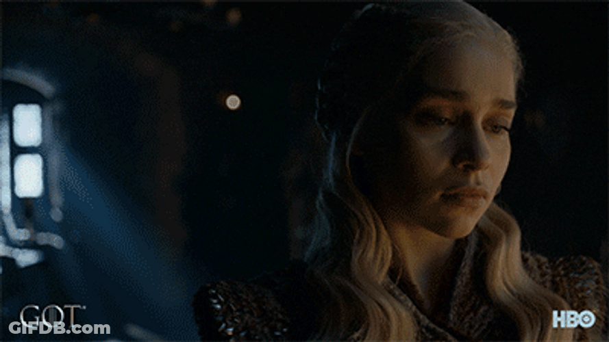 Game Of Thrones Queen Daenerys Eyes Closed Anxious GIF