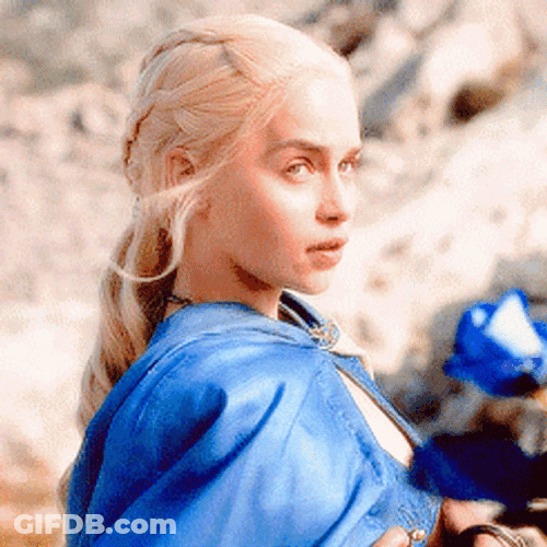 Game Of Thrones Queen Daenerys Eyes Rolled GIF