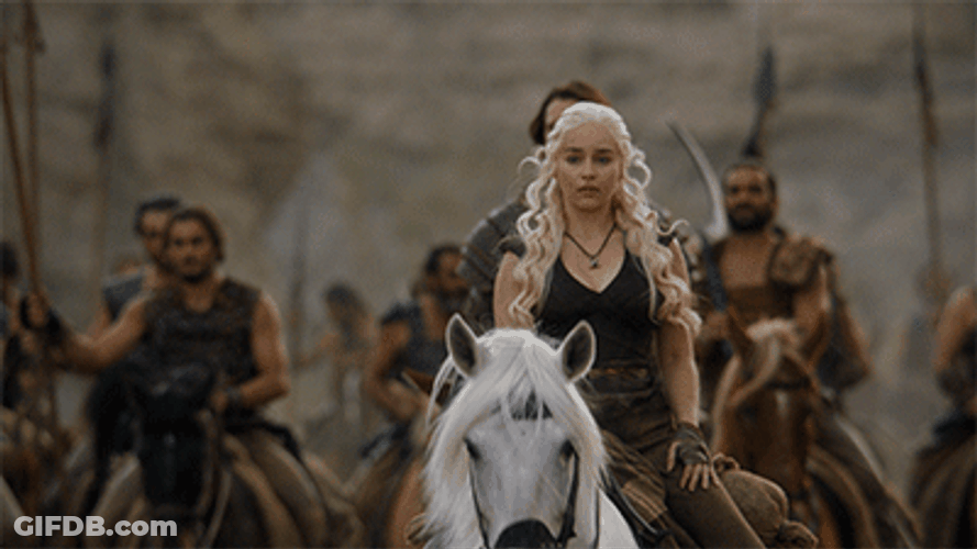 Game Of Thrones Queen Daenerys Riding Horse GIF