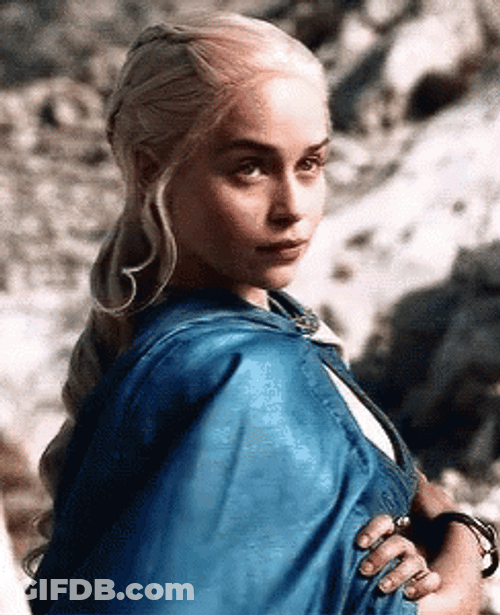 Game Of Thrones Queen Daenerys Sharp Stare Down GIF