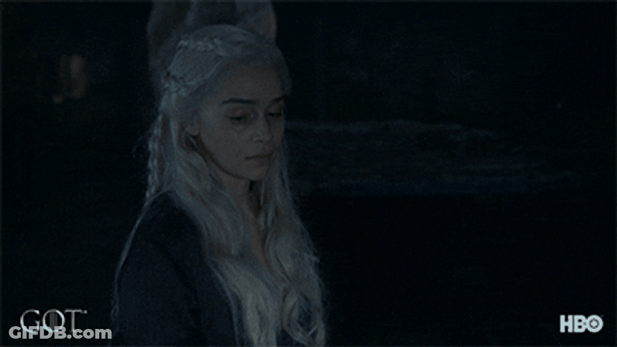 Game Of Thrones Queen Daenerys Worried Sad GIF
