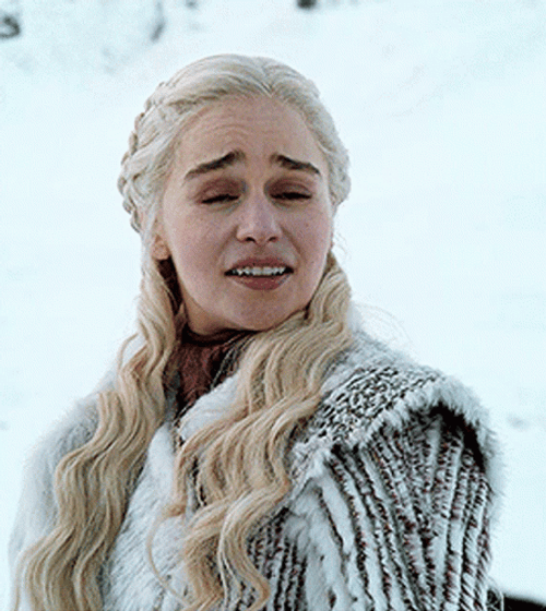 Game Of Thrones Queen Daenerys Worried Smile Face GIF