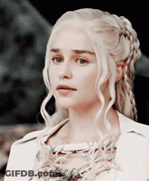 Game Of Thrones Queen Khaleesi Daenerys Looking Sideway GIF