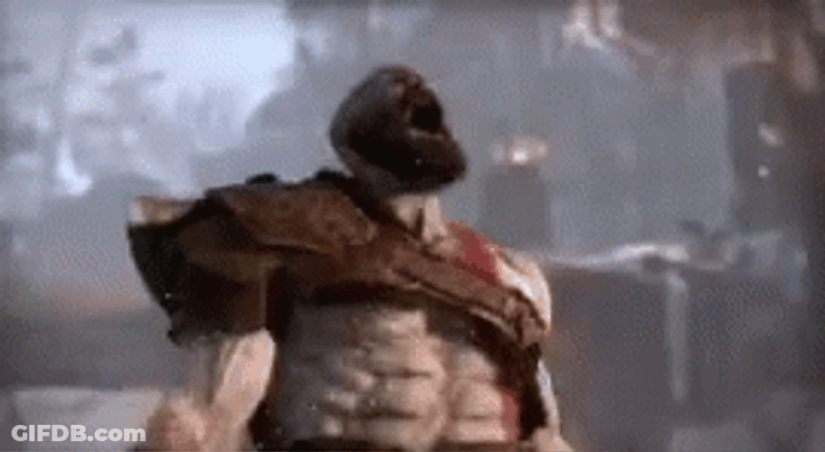 Game Of War Kratos Defeated Big Surtr GIF