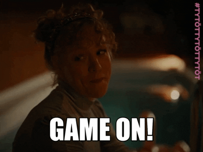Game On Girl Stretching Her Hands GIF