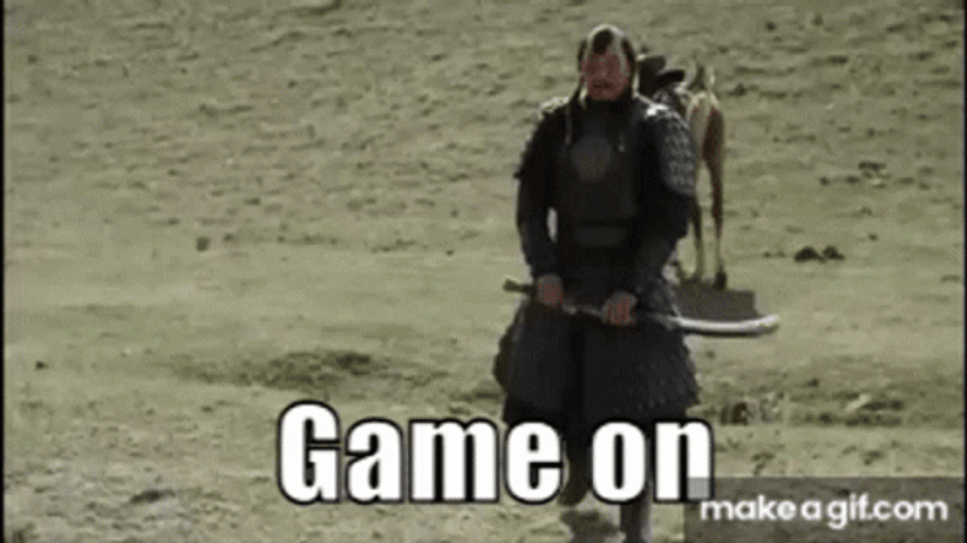 Game On Mongolian Drawing Sword GIF