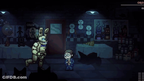Game Over Bunny Saying Retry Back To Title GIF