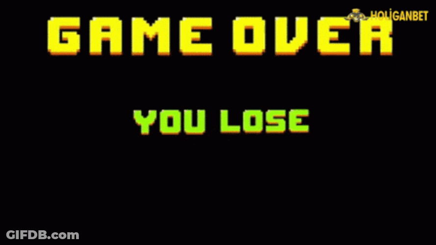 Game Over You Lose GIF