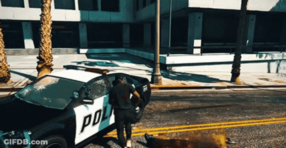 Game Police Car Stealing Thief GIF