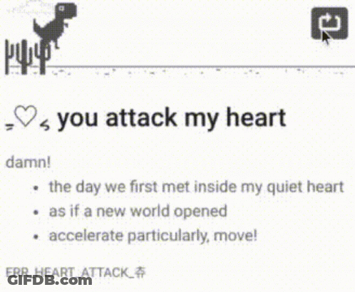Game Saying You Attack My Heart GIF