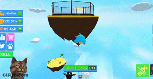 Game Screenshot Saying Double Jumps GIF