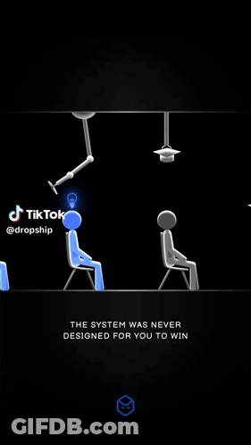 Game Screenshot Saying System Was Never Designed For You To Win GIF