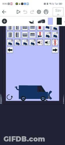 Game Screenshot With Blue Van GIF