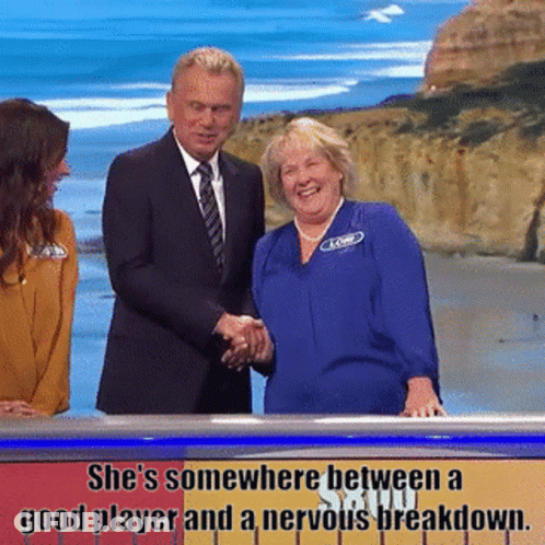 Game Show Handshake She's Somewhere Between Good Player GIF