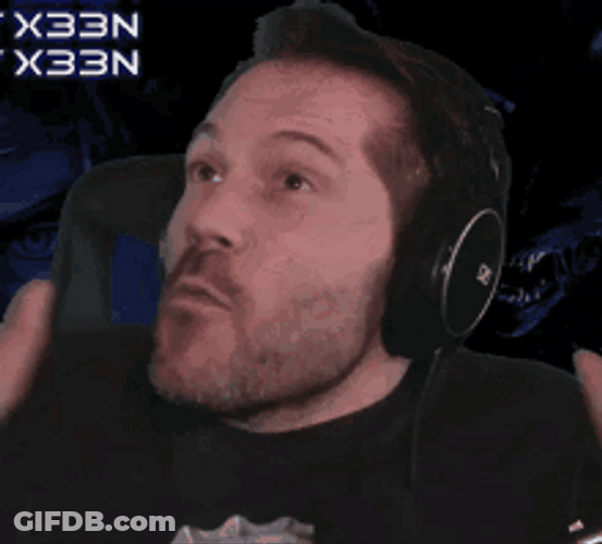 Game Streamer X33n Scary Surprise Reaction GIF