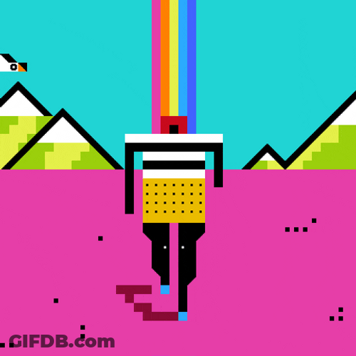 Gameboy 8Bit Rainbow GIF