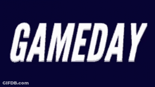 Gameday Text On Blue Background GIF