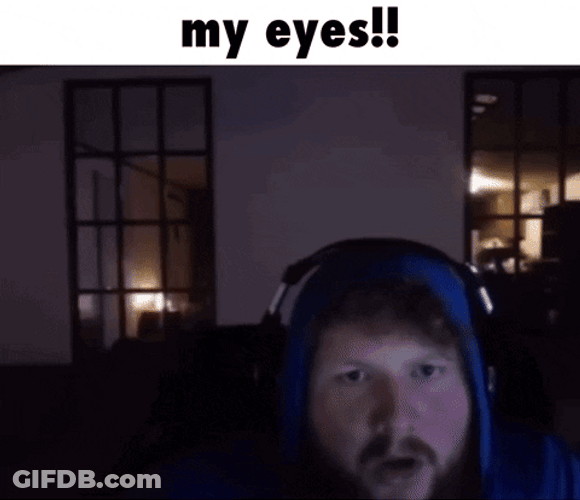 Gamer Covering Screen During Flashbang GIF