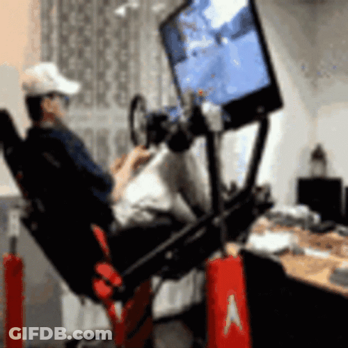 Gamer Driving Computer GIF