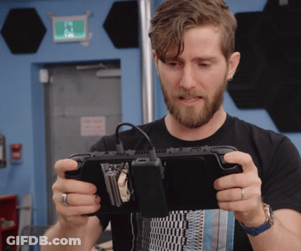 Gamer Happy Linus GIF