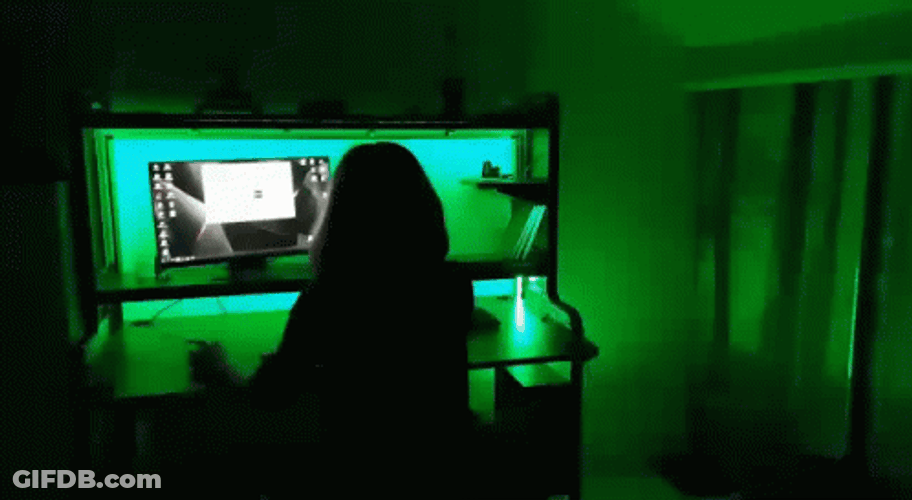 Gamer On Big Screen GIF