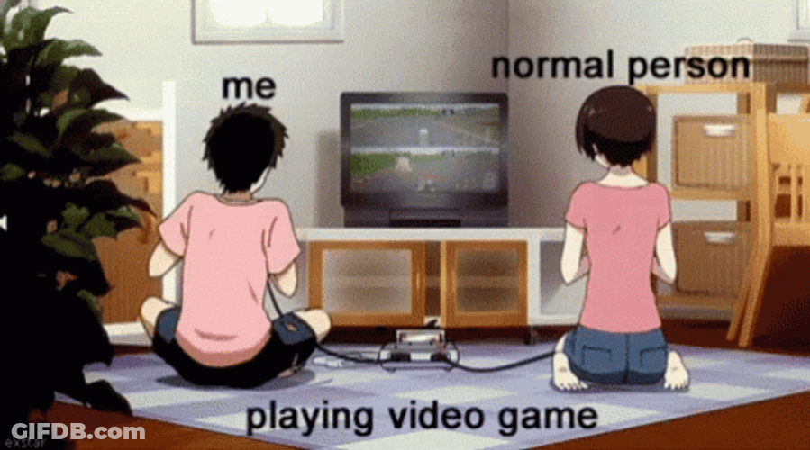 Gamer Playing Video Game GIF
