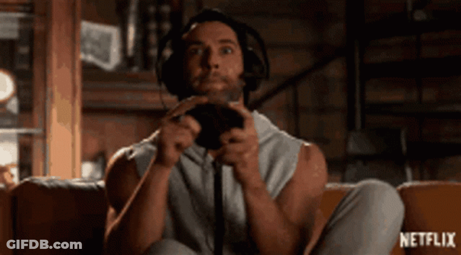 Gamer Plays Happily GIF