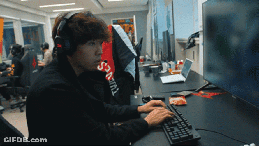 Gamer Throwing Computer GIF