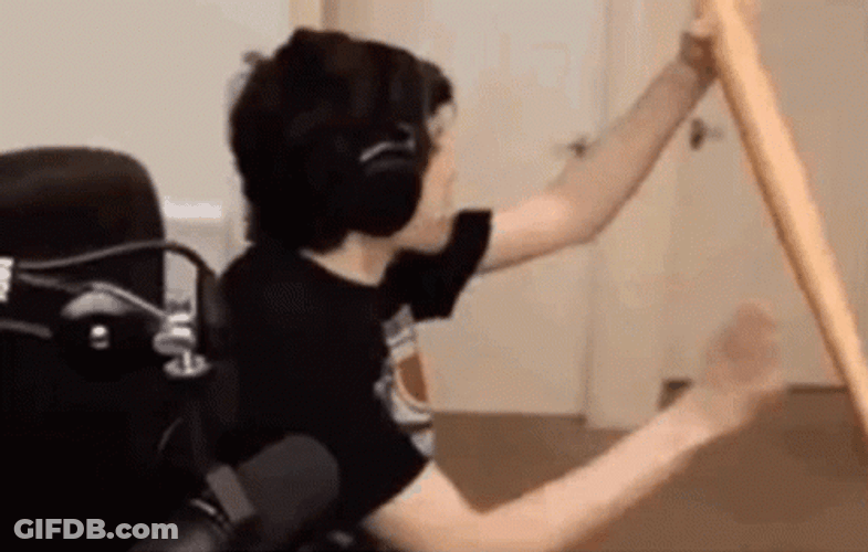 Gamer Youtuber Georgenotfound Striking Bat GIF