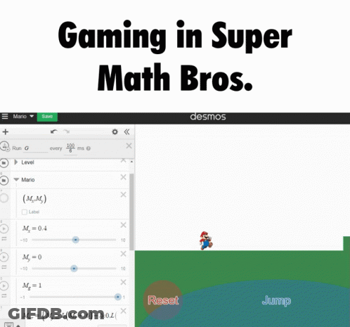 Gaming In Super Math Bros Poster GIF