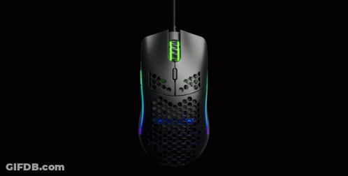 Gaming Mouse With Honeycomb Pattern GIF