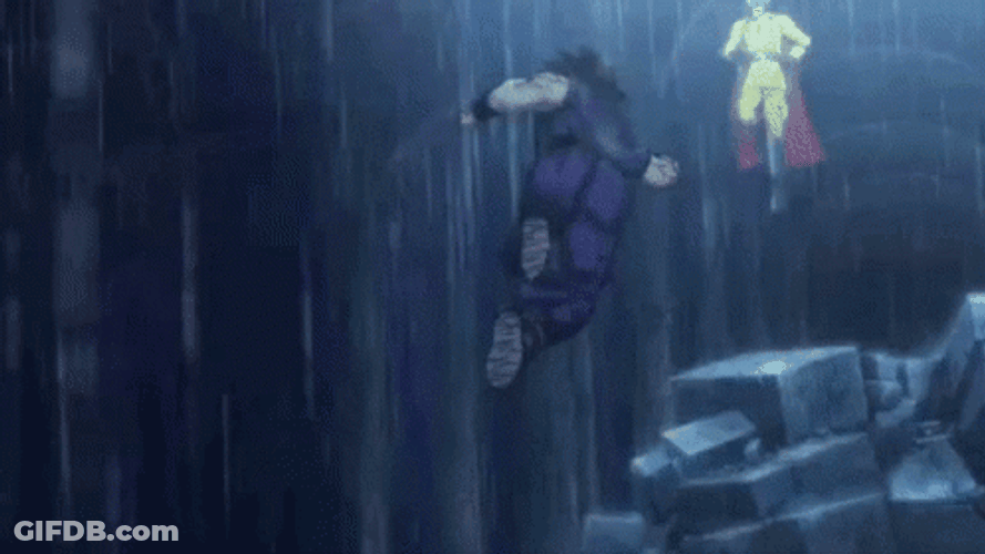 Gamma 1 And Gohan Fighting In The Air GIF