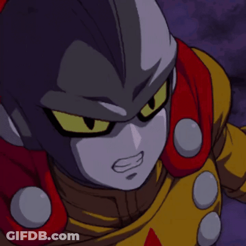 Gamma 1 Looking Angry Dragon Ball Super GIF