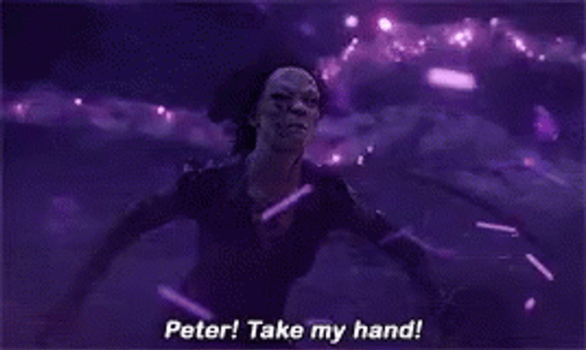 Gamora Screaming Peter Take My Strong Hand GIF