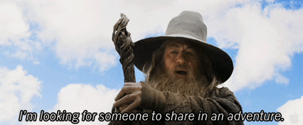 Gandalf Looking Someone To Share Adventure GIF